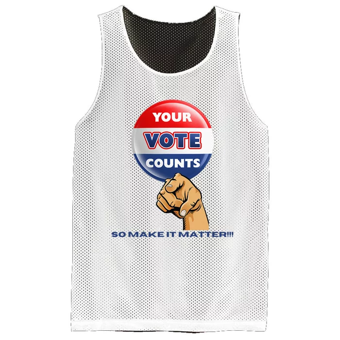 Your Vote Counts Mesh Reversible Basketball Jersey Tank