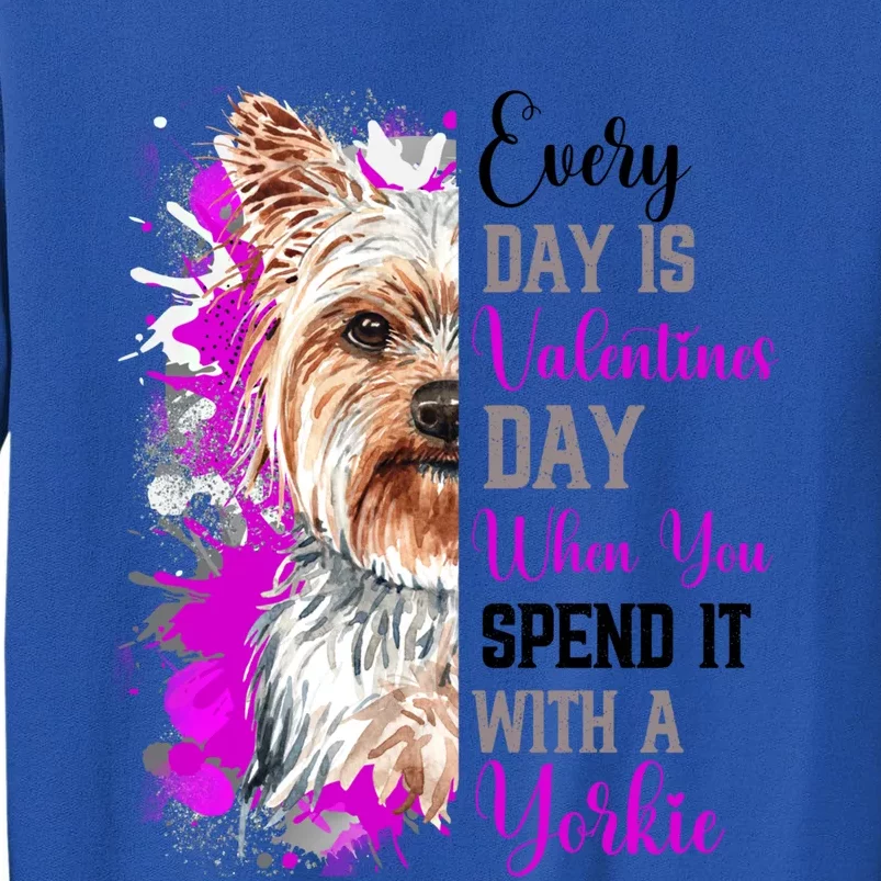 Yorkie Valentines Day Mom Dogs Yorkshire Terrier Mom Mummy Great Gift Tall Sweatshirt