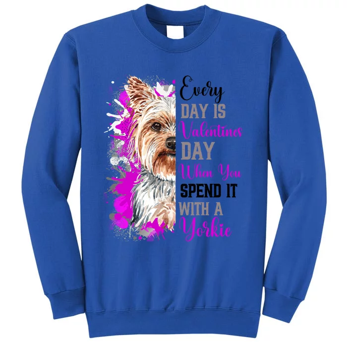 Yorkie Valentines Day Mom Dogs Yorkshire Terrier Mom Mummy Great Gift Tall Sweatshirt