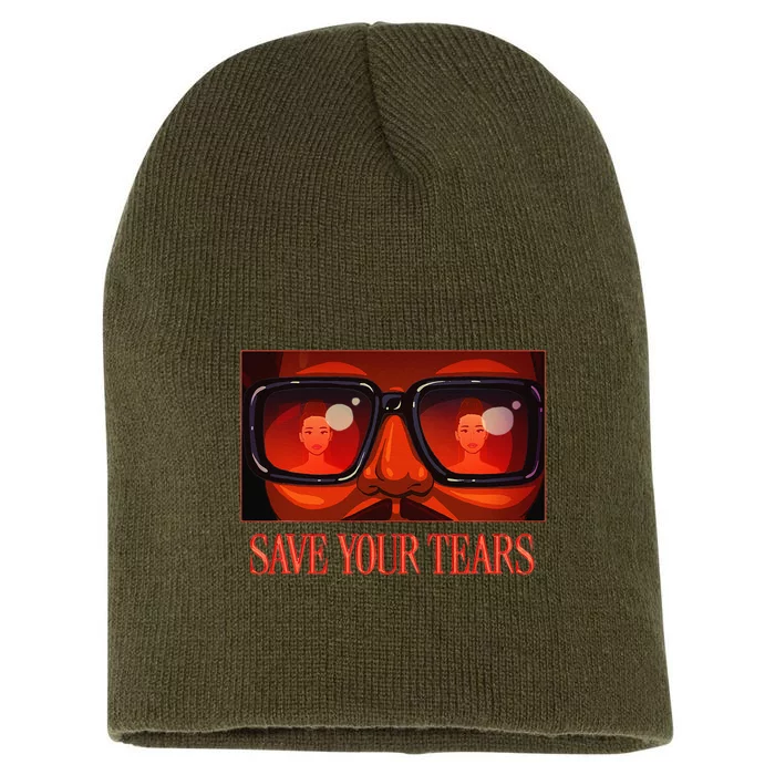 Your Vintage Gift Save Music Retro Tears Style Short Acrylic Beanie