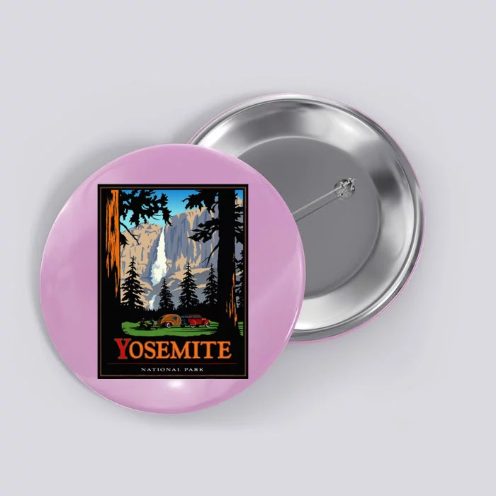 Yosemite Vintage National Park Button