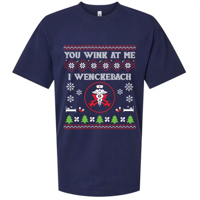 You Wink At Me I Wenckebach Nurse Ugly Sweater Funny Xmas Gift Sueded Cloud Jersey T-Shirt