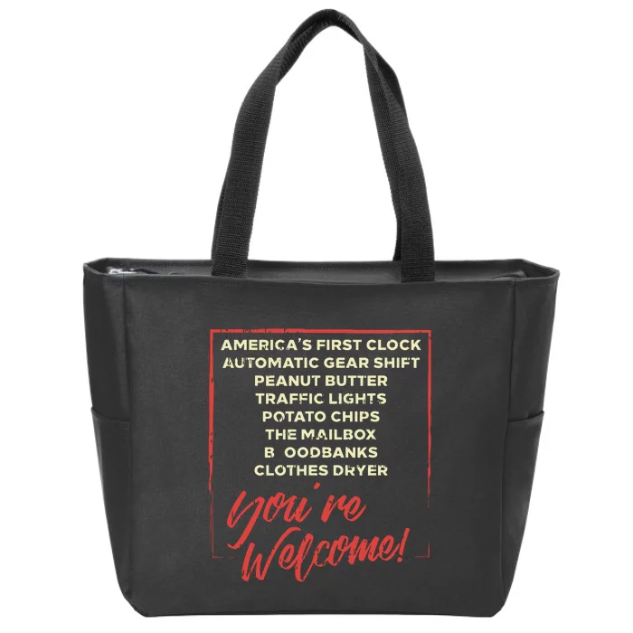 Youre Welcome Black History Month Pride African Inventors Zip Tote Bag