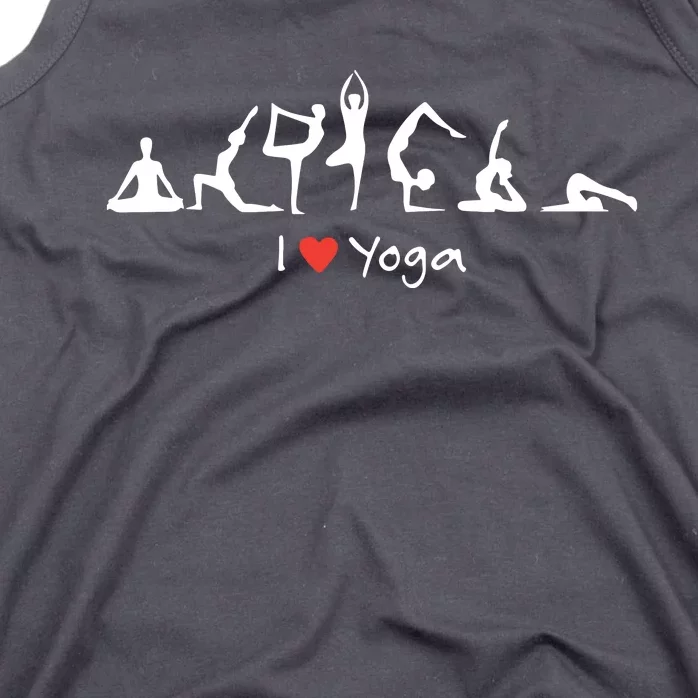 Yoga Workout Cute Funny Graphic Top Tee I Love Yoga Tank Top