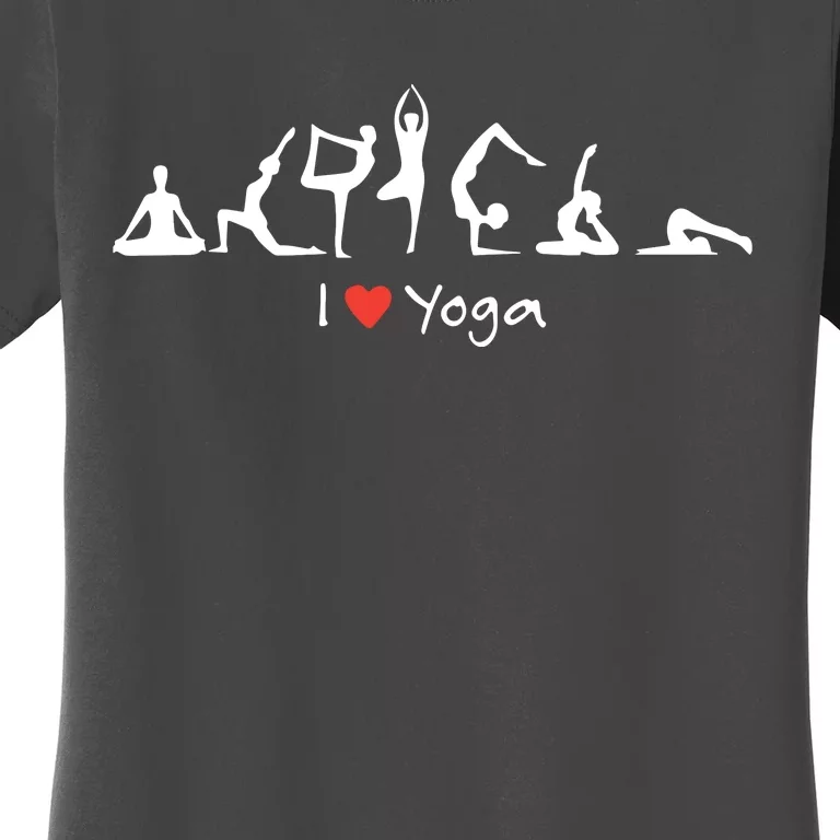 Yoga Workout Cute Funny Graphic Top Tee I Love Yoga Women's T-Shirt