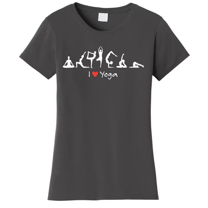 Yoga Workout Cute Funny Graphic Top Tee I Love Yoga Women's T-Shirt