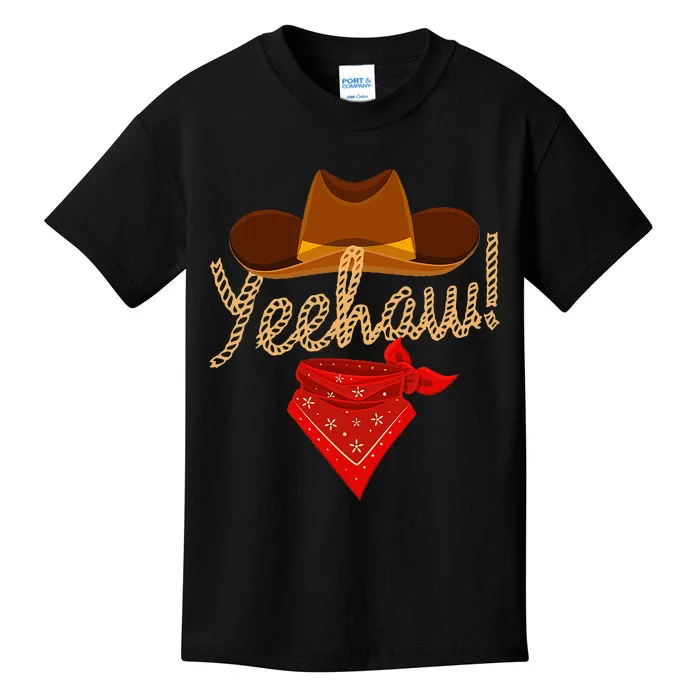 Yeehaw Western Country Howdy Southern Cowboy Yee Haw Vintage Kids T-Shirt