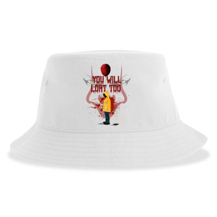 You Will Float Too Horro Clown Halloween Scary Sustainable Bucket Hat