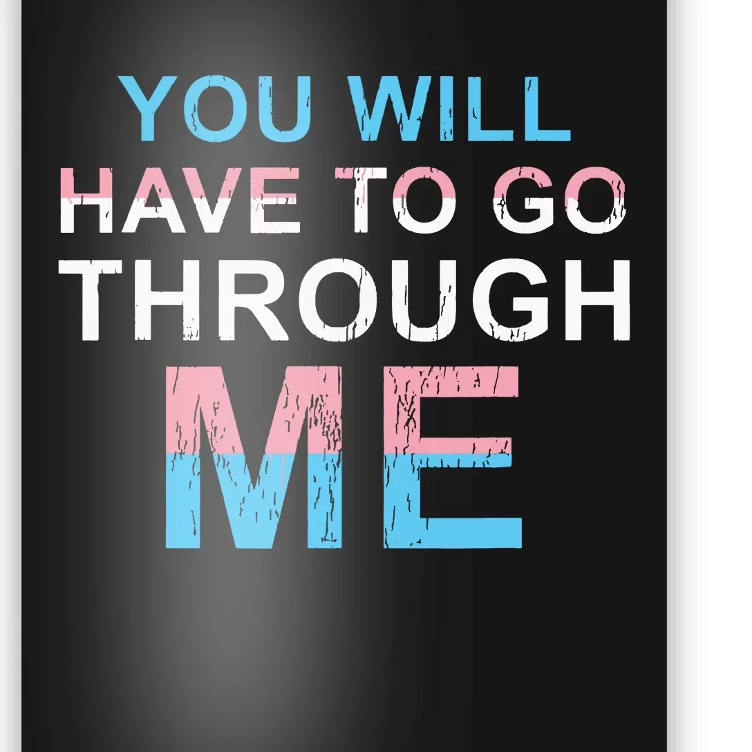 You Will Have To Go Through Me Lgbtq Ally Statrement Poster