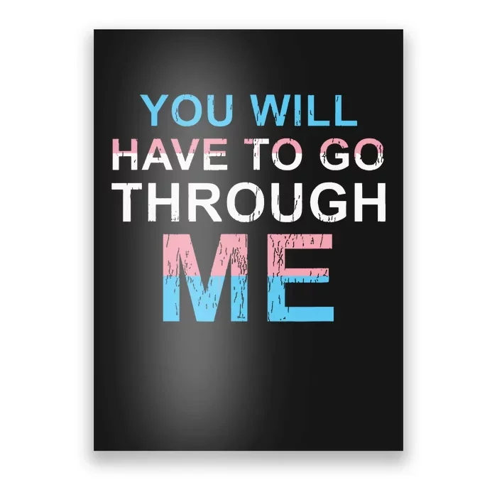 You Will Have To Go Through Me Lgbtq Ally Statrement Poster