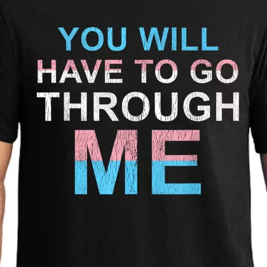 You Will Have To Go Through Me Lgbtq Pajama Set