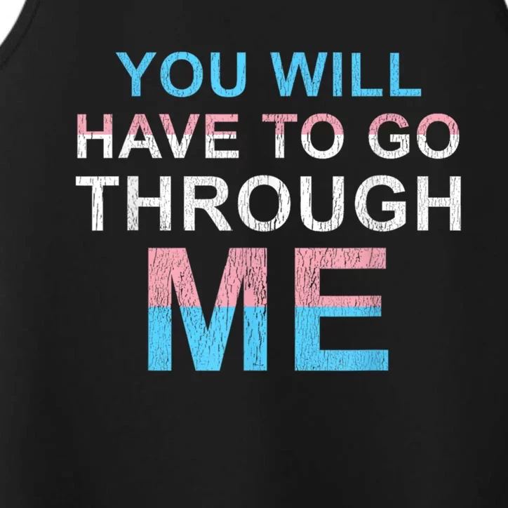 You Will Have To Go Through Me Lgbtq Performance Tank