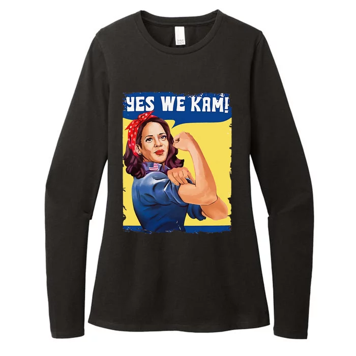 Yes We Kam Female President Gift Womens CVC Long Sleeve Shirt