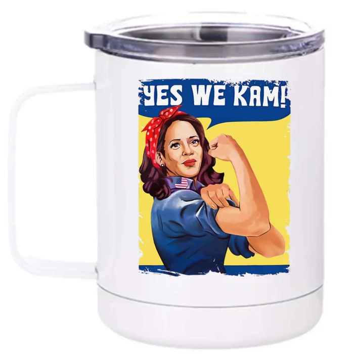 Yes We Kam Female President Gift Front & Back 12oz Stainless Steel Tumbler Cup