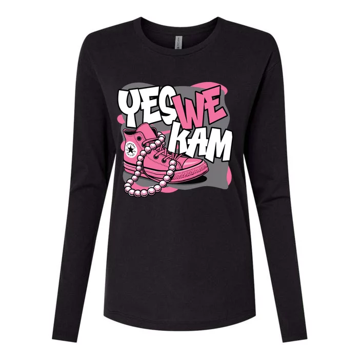 Yes We Kam Womens Cotton Relaxed Long Sleeve T-Shirt