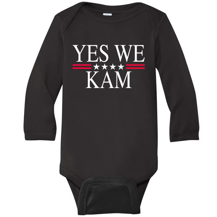 Yes We Kam Saying Quote Baby Long Sleeve Bodysuit