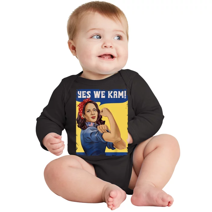 Yes We Kam Madam Harris Fun Baby Long Sleeve Bodysuit