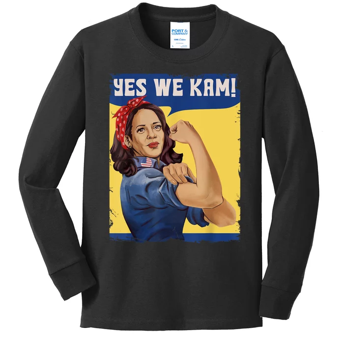 Yes We Kam Madam Harris Fun Kids Long Sleeve Shirt