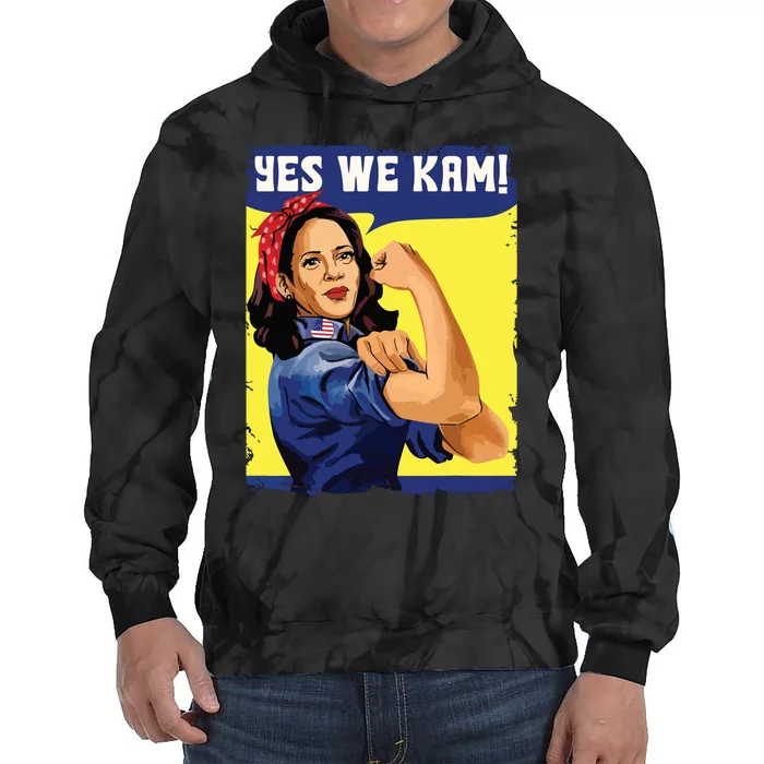 Yes We Kam Madam Harris Fun Tie Dye Hoodie