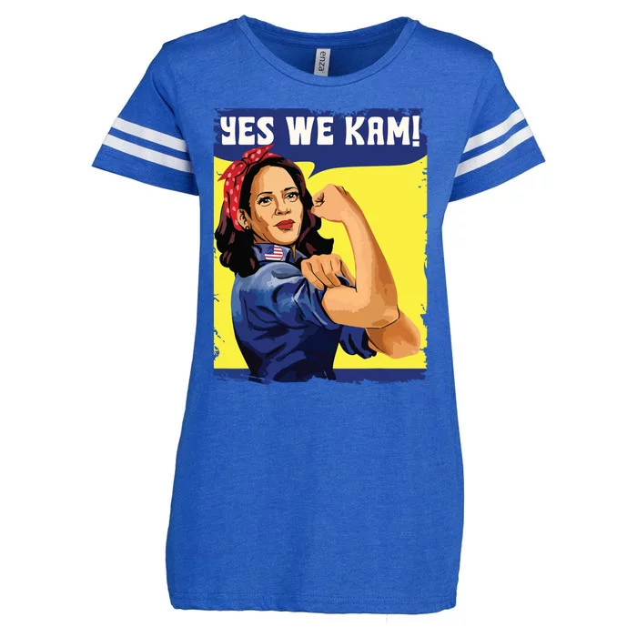 Yes We Kam Madam Harris Fun Enza Ladies Jersey Football T-Shirt