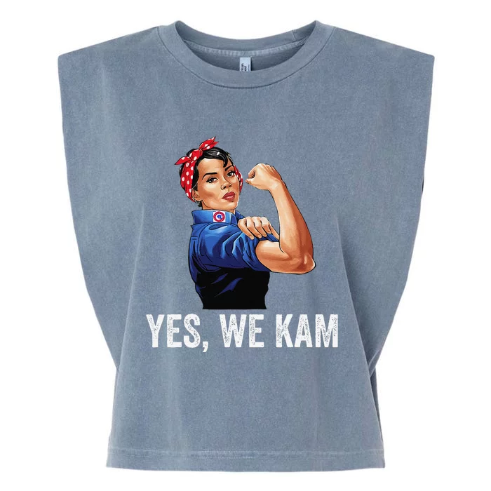 Yes We Kam 2024 Kamala Harris For President Elect Campaign Garment-Dyed Women's Muscle Tee