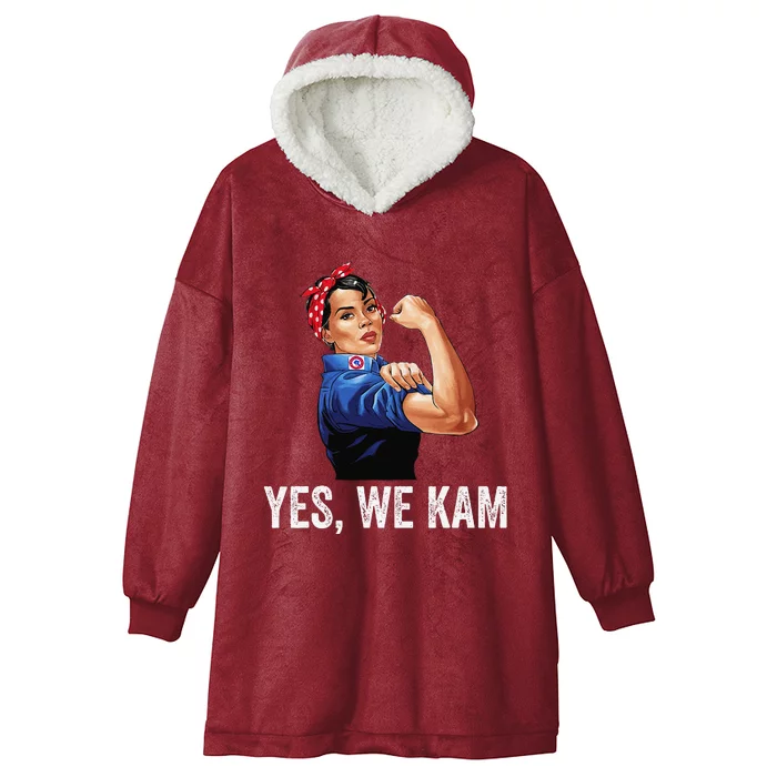 Yes We Kam 2024 Kamala Harris For President Elect Campaign Hooded Wearable Blanket