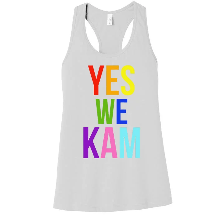 Yes We Kam Democrat Party Kamala Hariss Vote 2024 Women's Racerback Tank