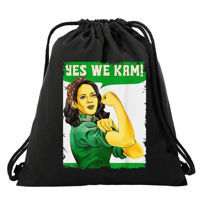 Yes We Kam Madam Harris Fun Drawstring Bag