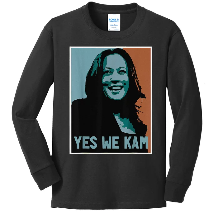 Yes We Kam Madam Harris Fun Kids Long Sleeve Shirt