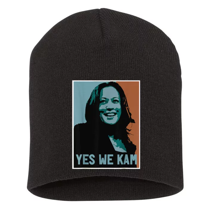 Yes We Kam Madam Harris Fun Short Acrylic Beanie