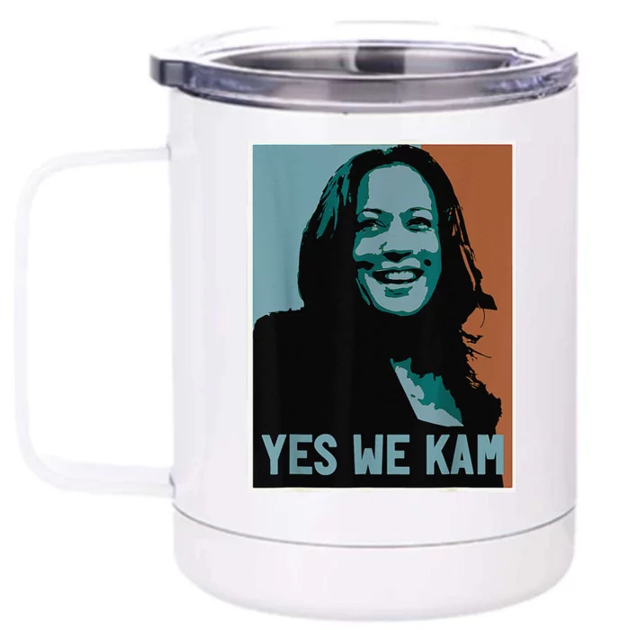 Yes We Kam Madam Harris Fun Front & Back 12oz Stainless Steel Tumbler Cup