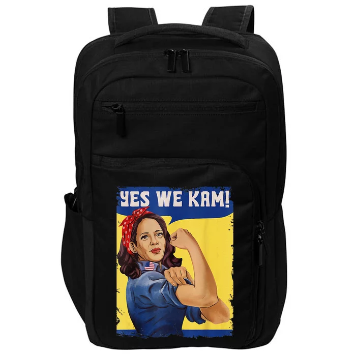 Yes We Kam Madam Harris Kamala Harris 2024 For President Impact Tech Backpack