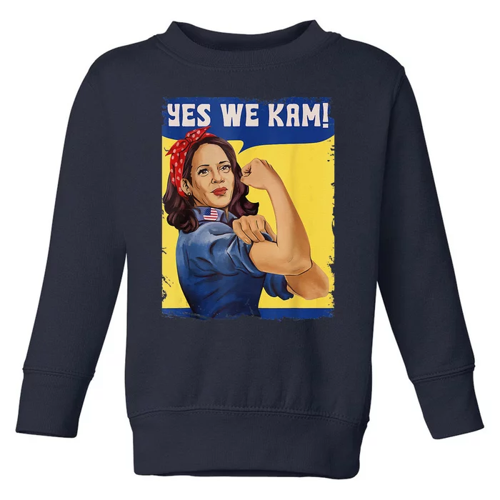 Yes We Kam Madam Harris Kamala Harris 2024 For President Toddler Sweatshirt