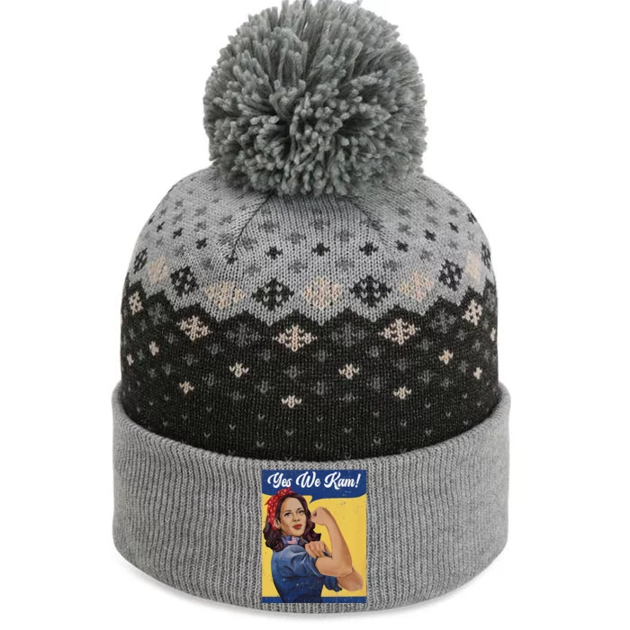 Yes We Kam Kamala Harris President 2024 Election President The Baniff Cuffed Pom Beanie