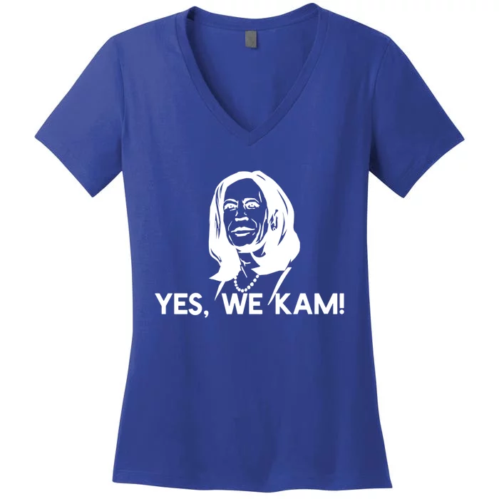 Yes We Kam! Elect Vice President Kamala Harris Meme Meaningful Gift Women's V-Neck T-Shirt