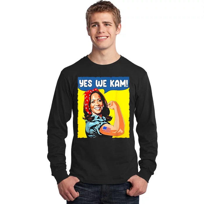 Yes We Kam Madam Harris Funny Saying Quote Kalama President Tall Long Sleeve T-Shirt