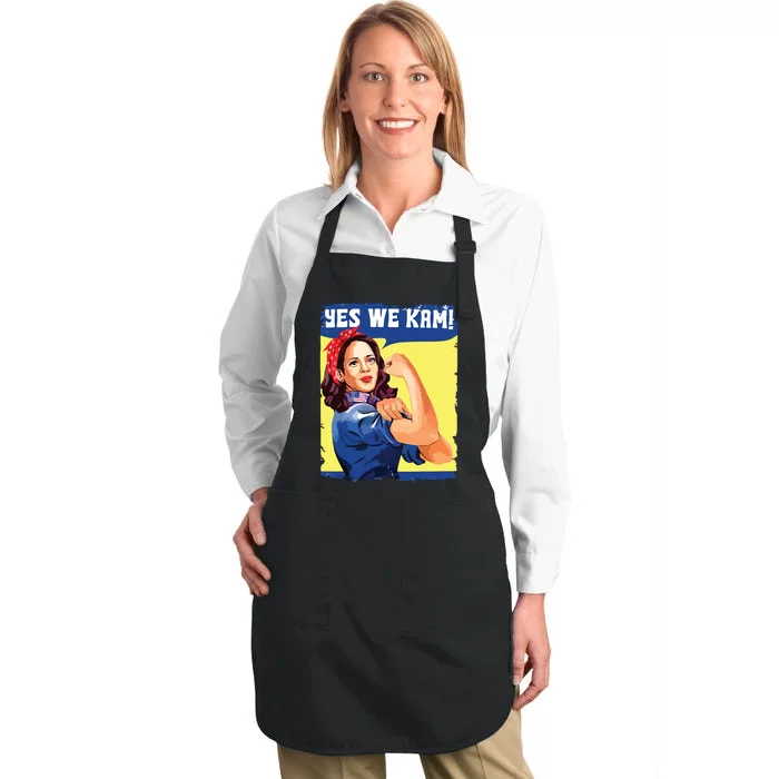 Yes We Kam Female President Full-Length Apron With Pocket