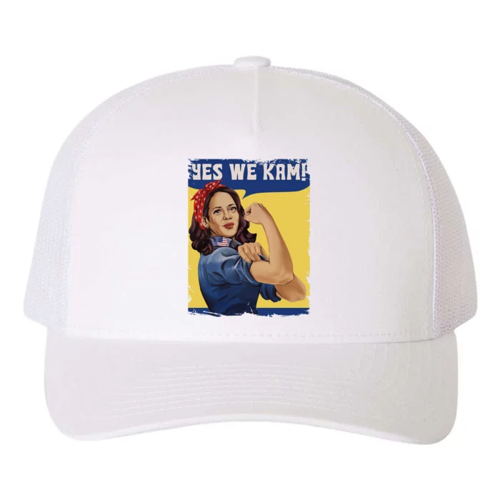 Yes We Kam Madam Harris Fun Yupoong Adult 5-Panel Trucker Hat