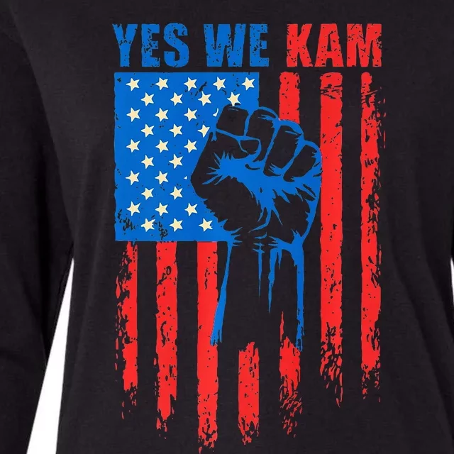 Yes We Kam Harris For Presiden Womens Cotton Relaxed Long Sleeve T-Shirt