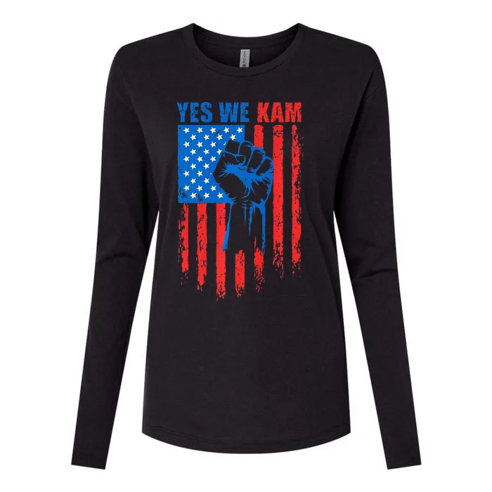 Yes We Kam Harris For Presiden Womens Cotton Relaxed Long Sleeve T-Shirt