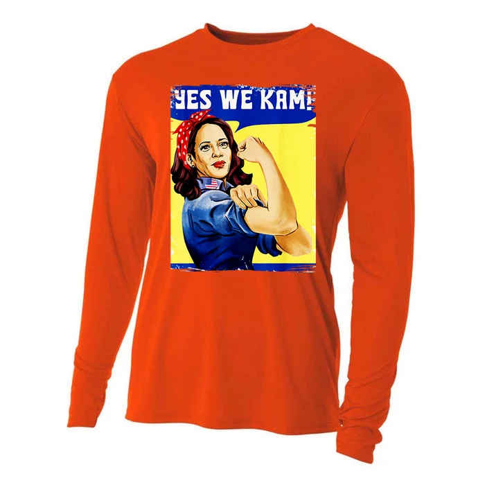 Yes We Kam Madam Harris Funny Cooling Performance Long Sleeve Crew