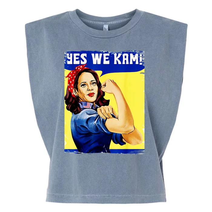 Yes We Kam Madam Harris Funny Garment-Dyed Women's Muscle Tee