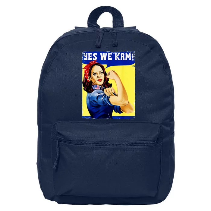 Yes We Kam Madam Harris Funny 16 in Basic Backpack