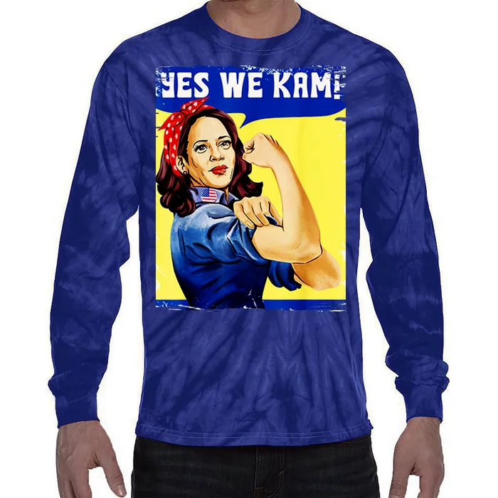 Yes We Kam Madam Harris Funny Tie-Dye Long Sleeve Shirt