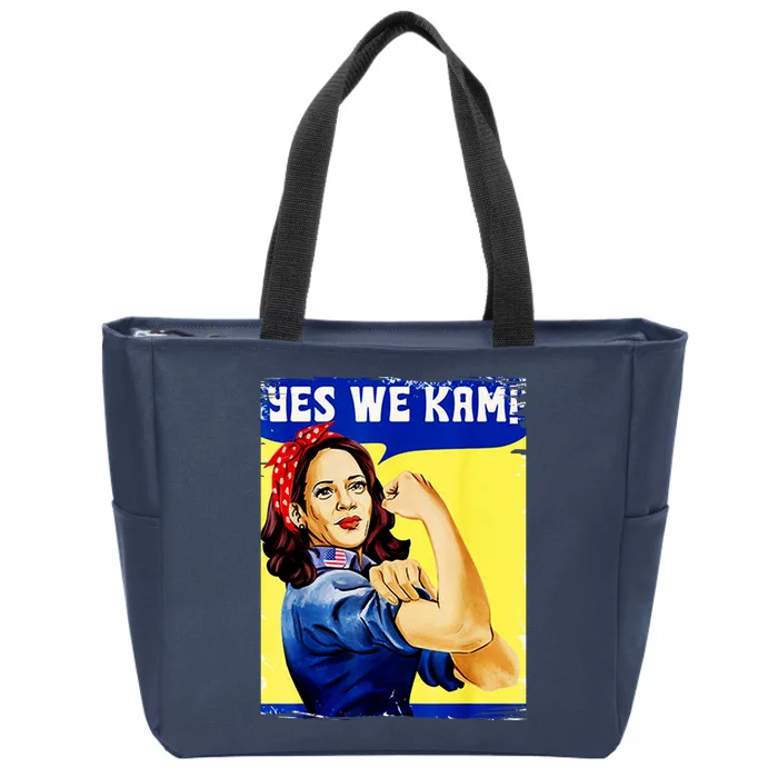 Yes We Kam Madam Harris Funny Zip Tote Bag