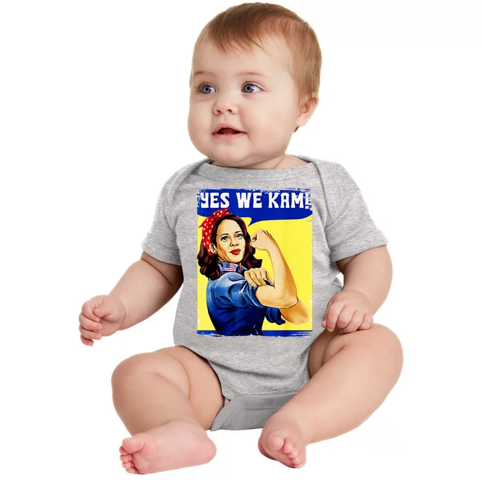 Yes We Kam Madam Harris Funny Baby Bodysuit