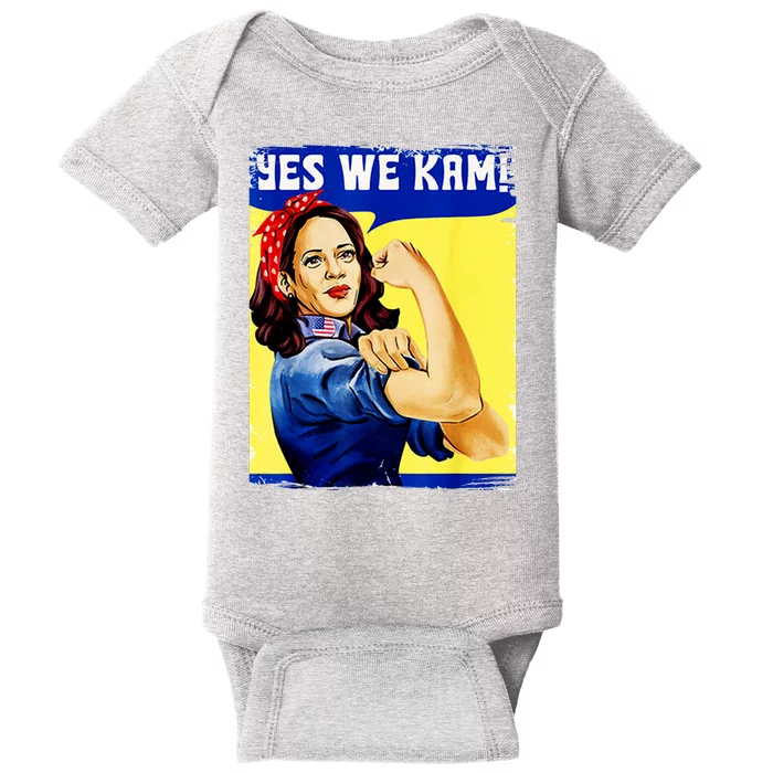 Yes We Kam Madam Harris Funny Baby Bodysuit