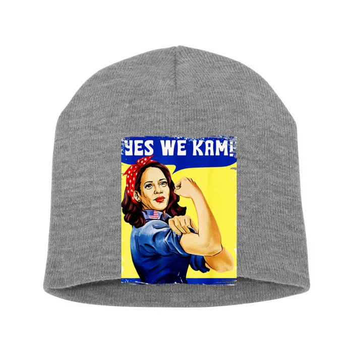 Yes We Kam Madam Harris Funny Short Acrylic Beanie