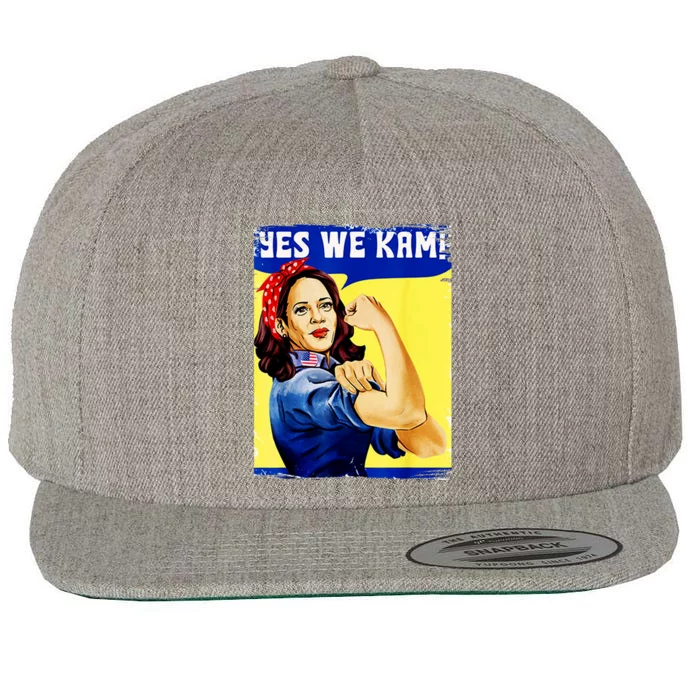 Yes We Kam Madam Harris Funny Wool Snapback Cap