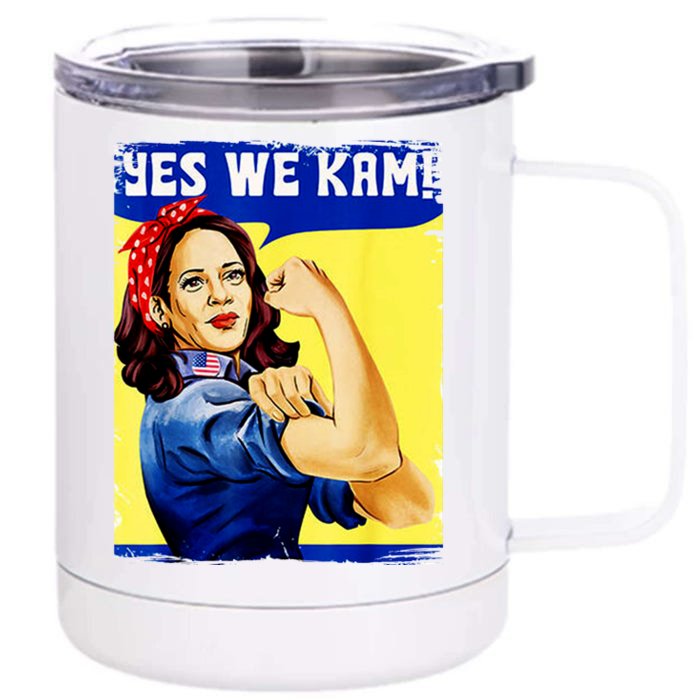 Yes We Kam Madam Harris Funny Front & Back 12oz Stainless Steel Tumbler Cup